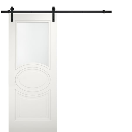 Vdomdoors Barn Interior Door, 36" x 96", White MELA7012BD-B-WS-3696
